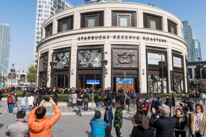 The largest Starbucks Reserve Roastery in Shanghai China