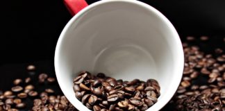 Medium Roast Coffee Beans in a Cup