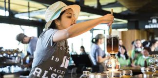 Inside Starbucks coffee farm tasting room in Costa Rica