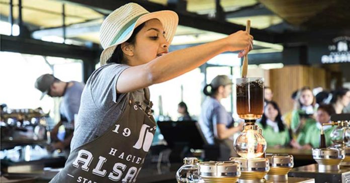 Inside Starbucks coffee farm tasting room in Costa Rica