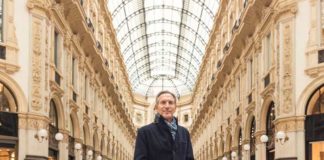 Howard Schultz at the Galleria Vittorio Emanuele II in Milan, Italy
