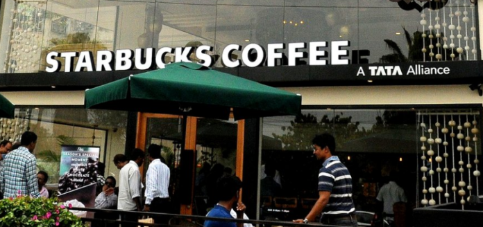 Outside Tata Starbucks India