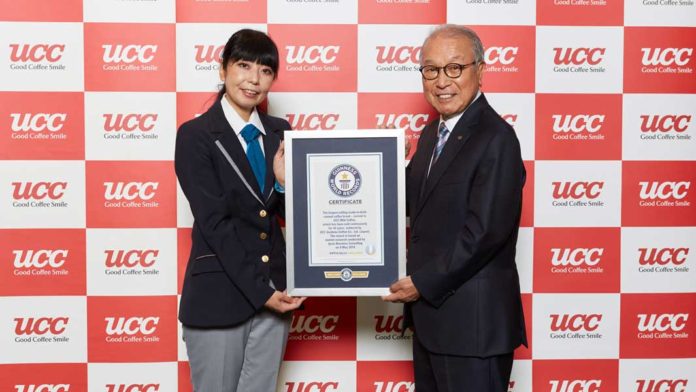 UCC Milk Coffee Guiness World Record Certificate