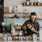 Australian-Barista making coffee