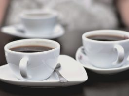 Three cups of coffee