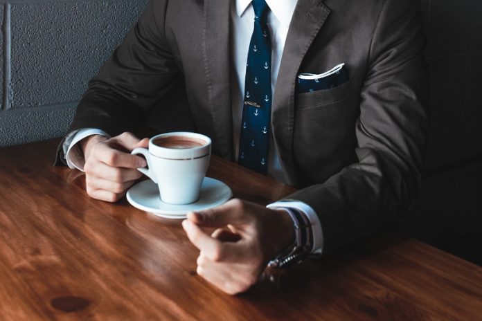 man with coffee