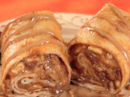 Banana-Filled Chimichangas In Coffee Cream Sauce Recipe