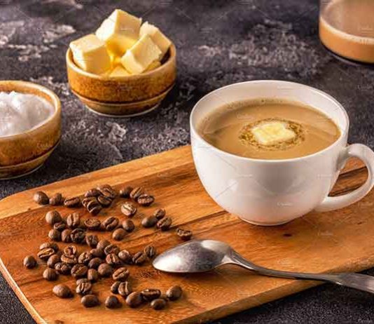 Lovers Coffee: Keto Coffee Recipe for weekend coffee treat with coffee beans, butter, and coconut oil