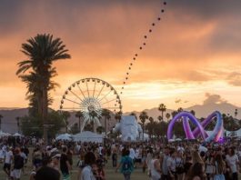 Coachella sunset in Indio Coachella Valley California