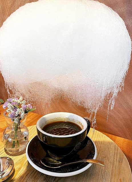 Coffee with a Cloud of Cotton Candy - Coffee Lovers