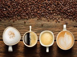 Different types of coffee espresso drinks