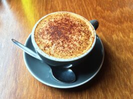A mocaccino coffee in New Zealand
