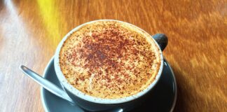A mocaccino coffee in New Zealand
