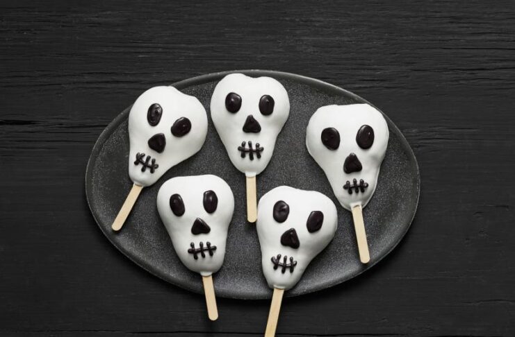 Candy-Coated Pear Skulls