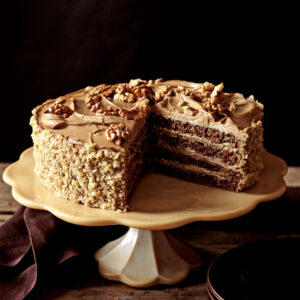 Rum-Mocha Walnut Layer Cake