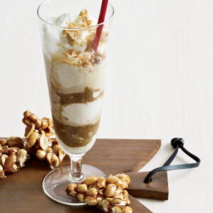 Vietnamese Coffee Sundaes with Crushed Peanut Brittle