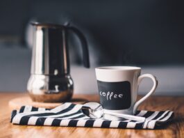 pour-over coffee setup