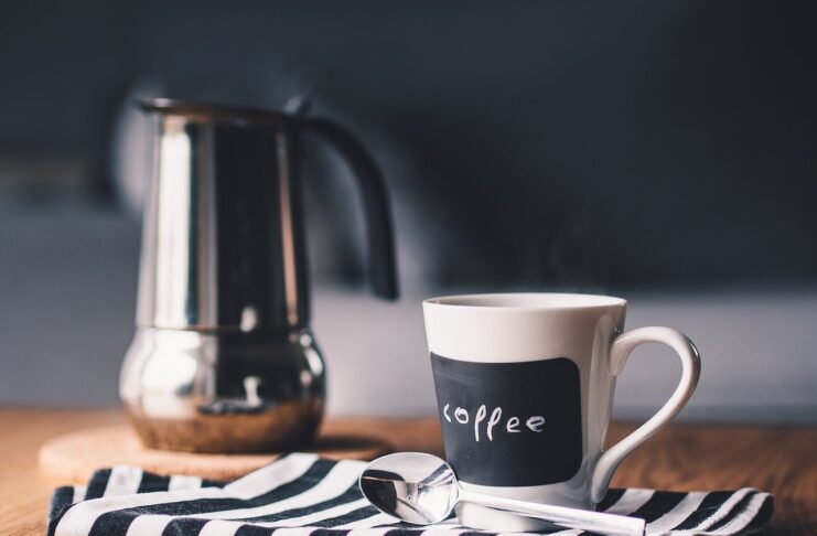 pour-over coffee setup
