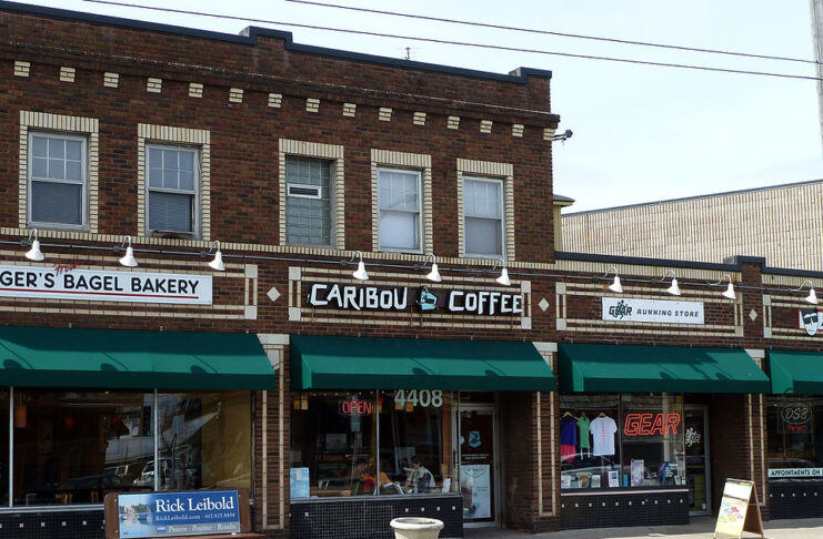 The original location Caribou Coffee