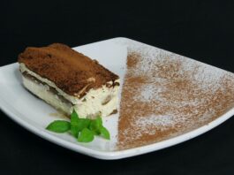 Tiramisu in a serving dish