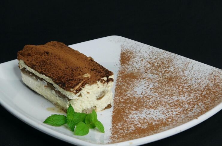 Tiramisu in a serving dish