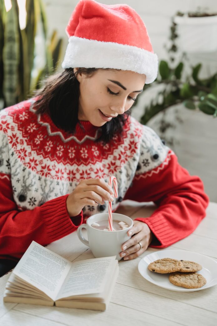 a woman mixing coffee