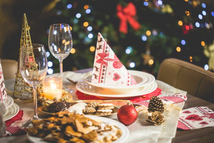 Christmas foods on the table