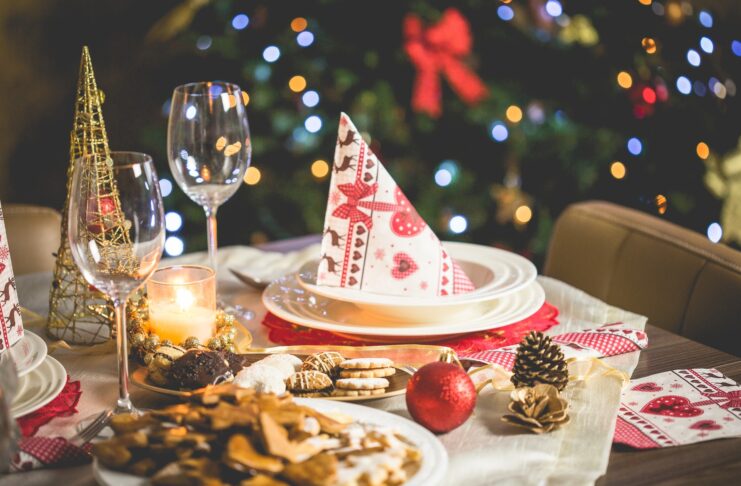 Christmas foods on the table