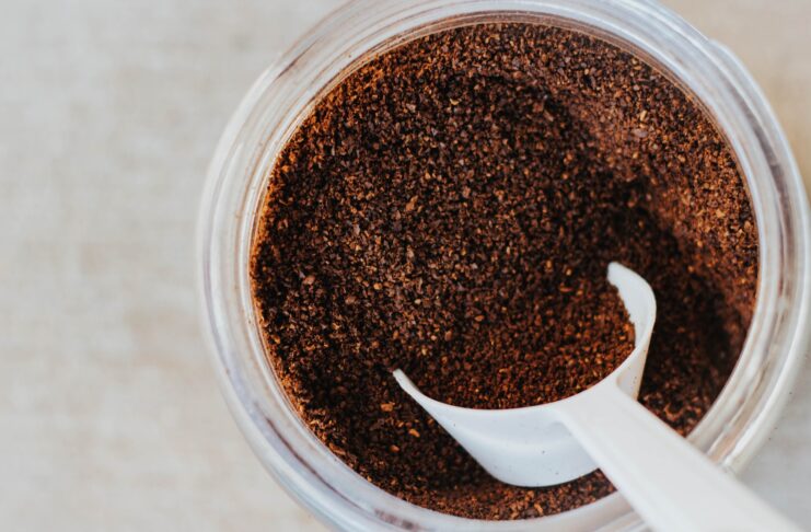 leftover coffee grounds