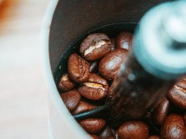 grinding coffee beans