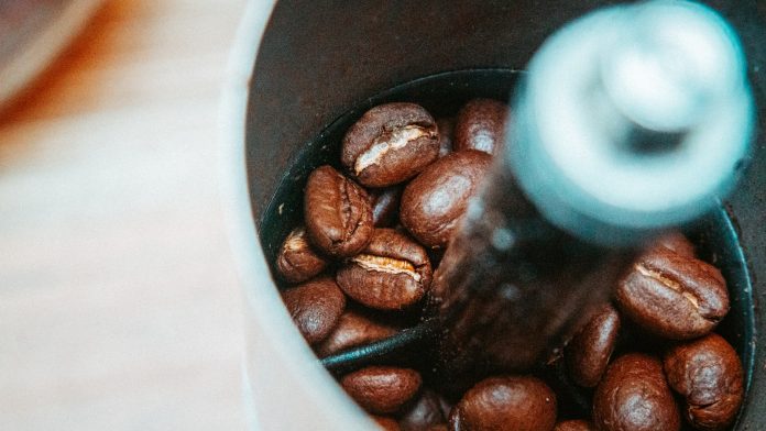 grinding coffee beans