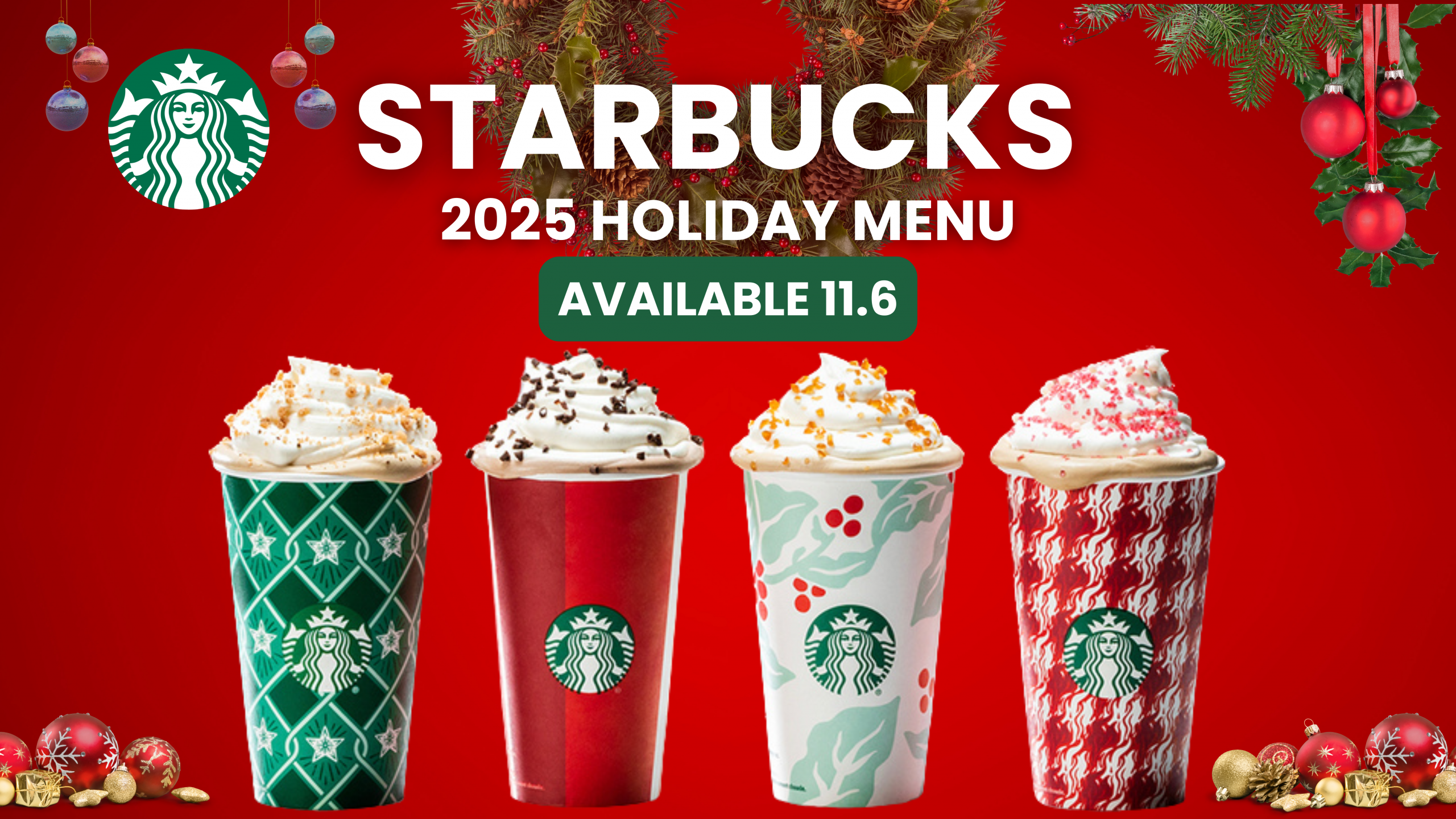 starbucks holiday menu
