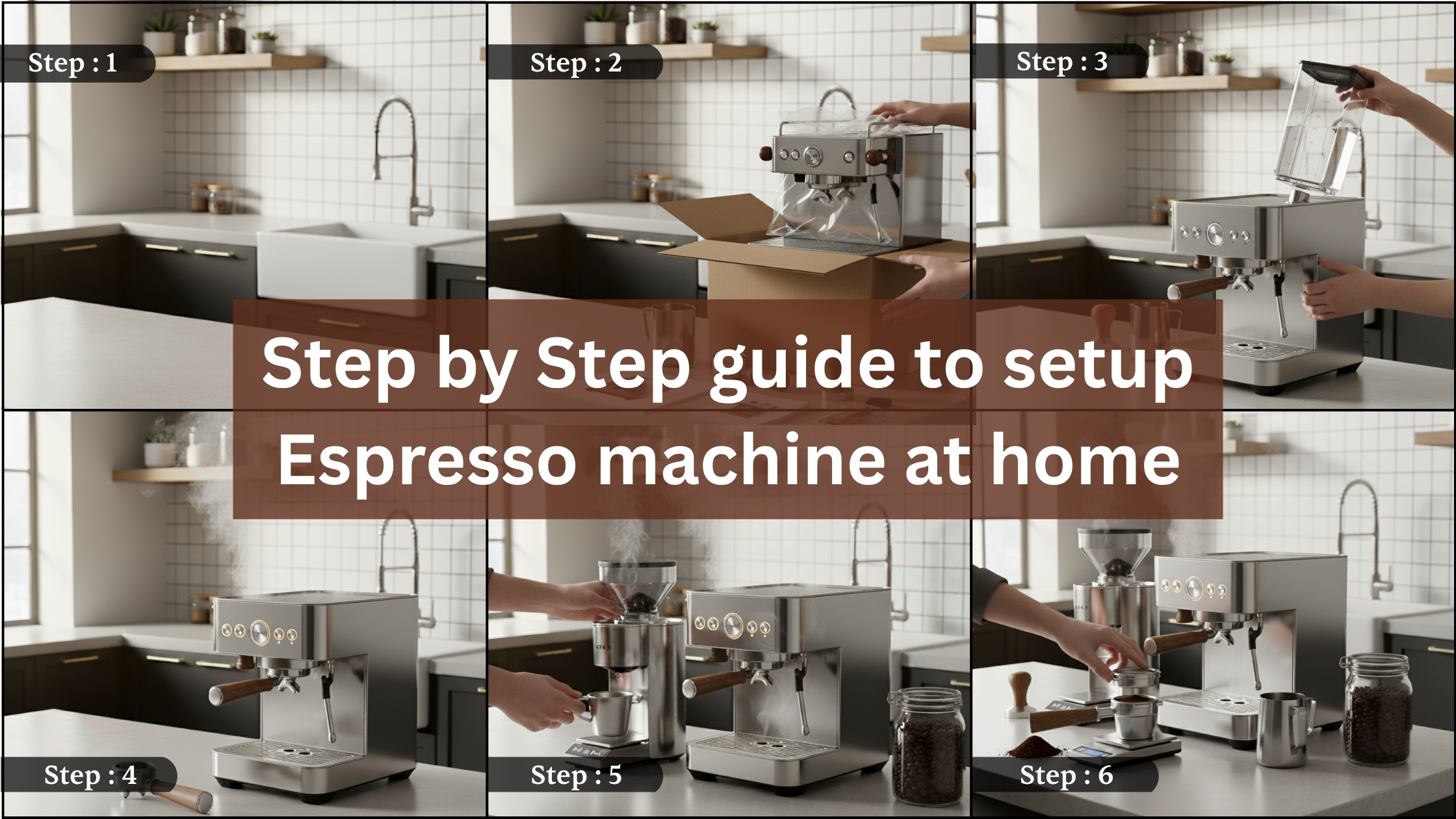 espresso machine setup