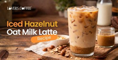 iced hazelnut oat milk latte