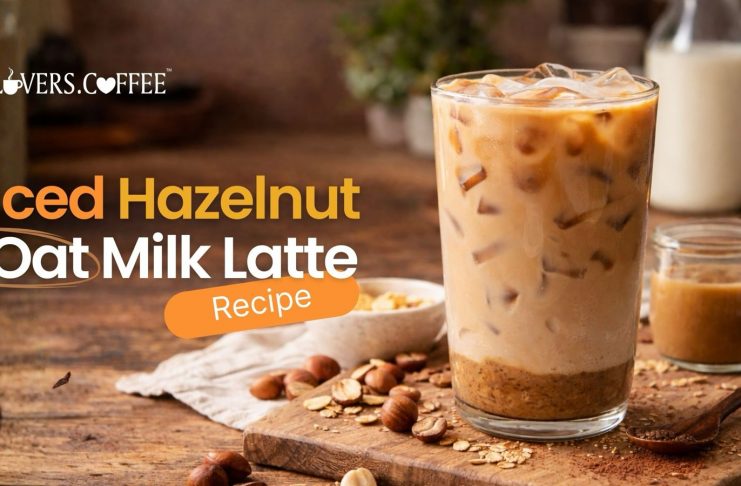 iced hazelnut oat milk latte
