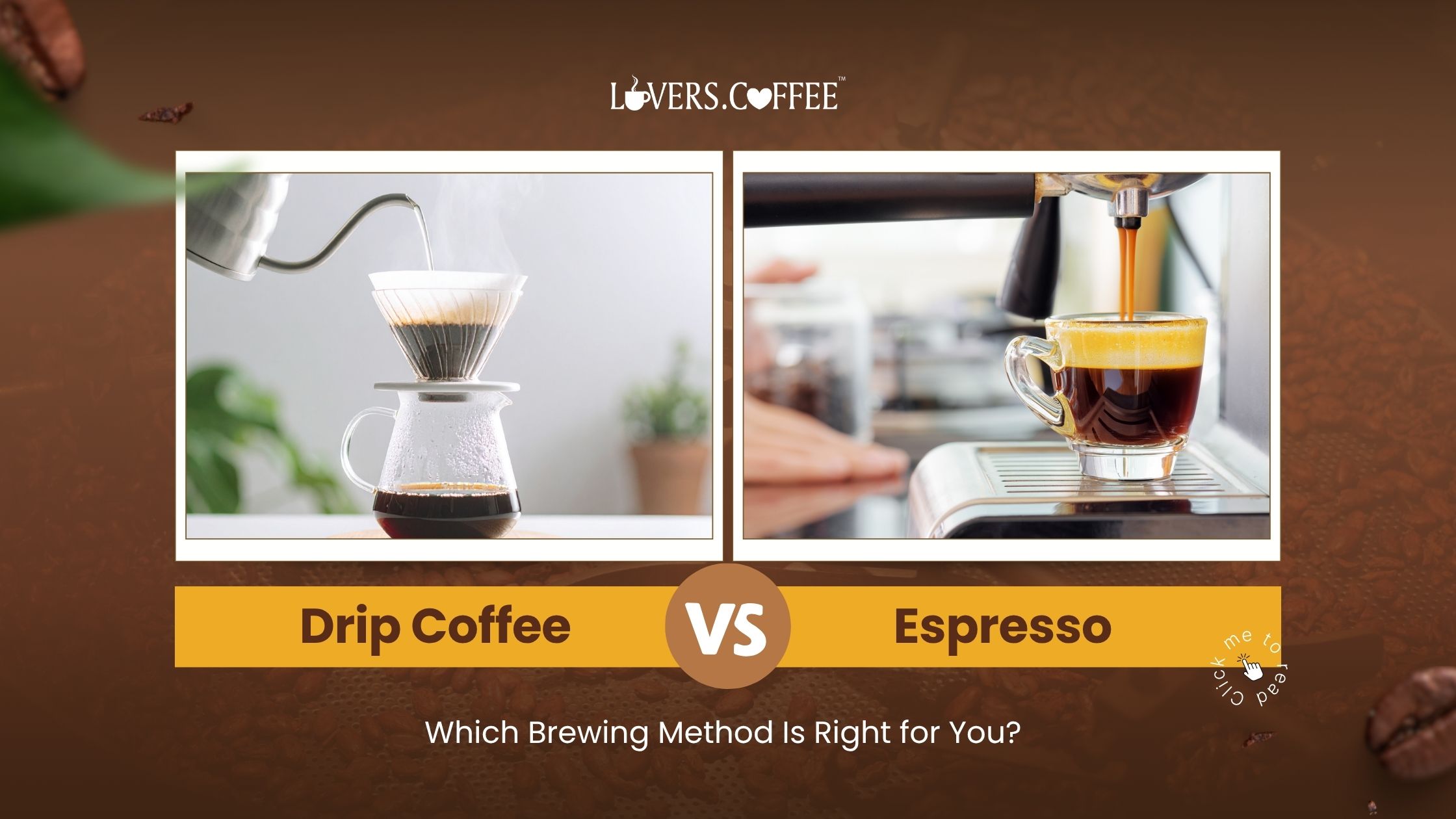 Drip Coffee vs Espresso