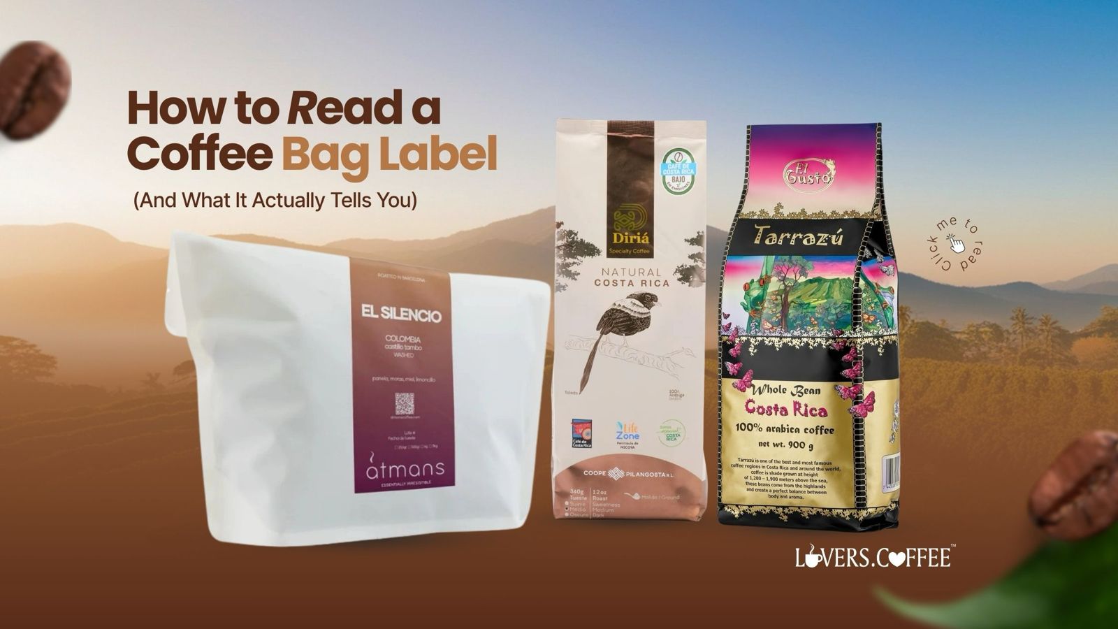 how to read coffee bag label