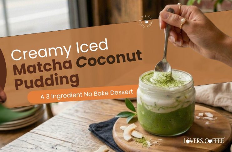 Matcha coconut pudding