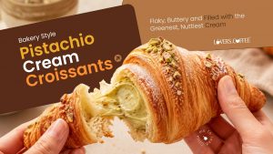 Pistachio cream croissants