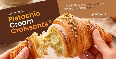 Pistachio cream croissants