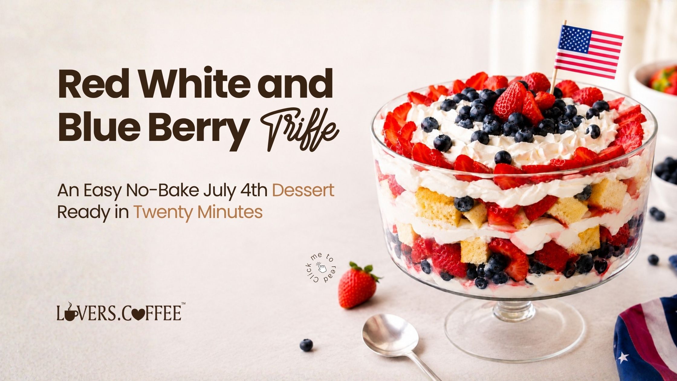 Red White and Blue Berry Trifle