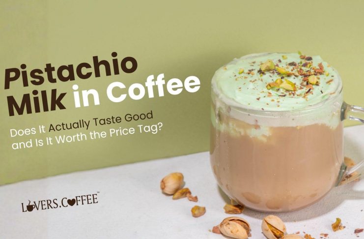 pistachio milk in coffee