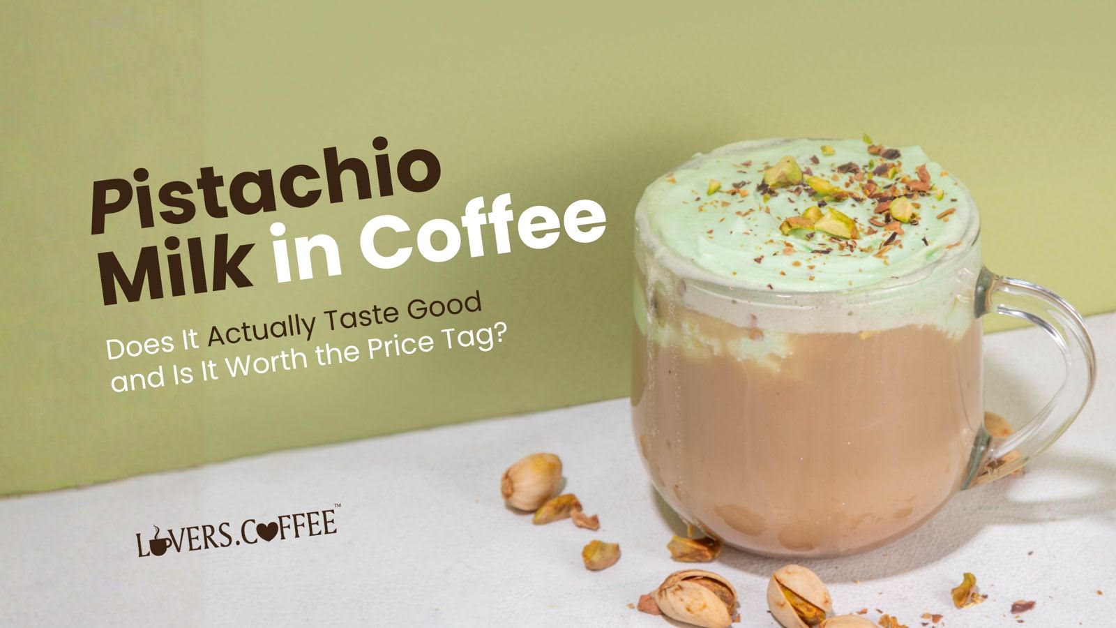 pistachio milk in coffee